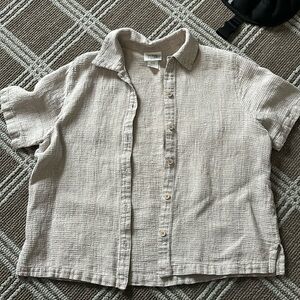 Vintage Eileen fisher size PP linen button down
